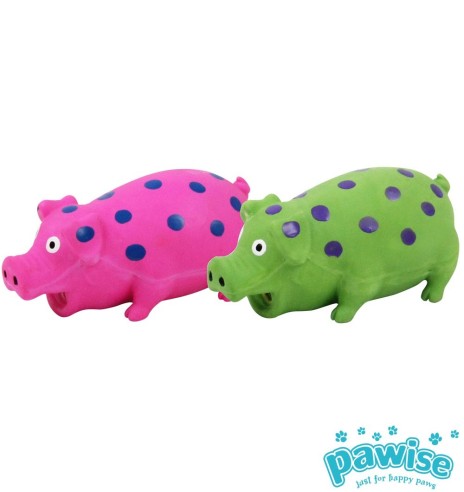 Латексная игрушка для собаки Polka Pig (Pawise)