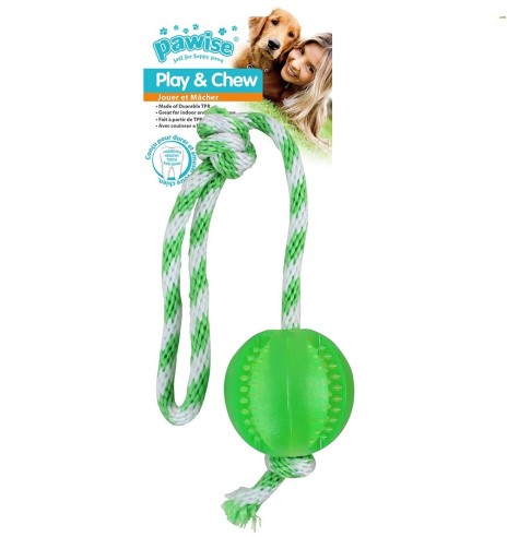 Mänguasi koerale, pall nööriga Play & Chew - Ball (Pawise)