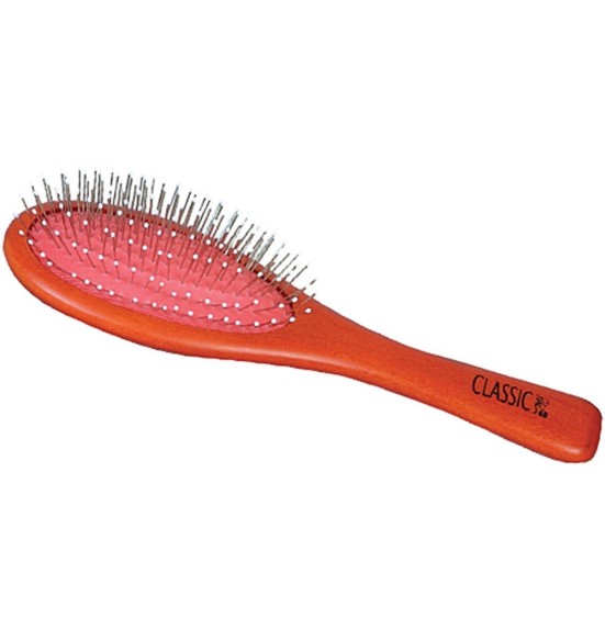 Щетка для собак, с деревянной ручкой и защитными головками Classic