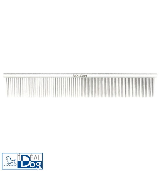 Расческа алюминевая для собак, двухсторонняя (Ideal Dog)