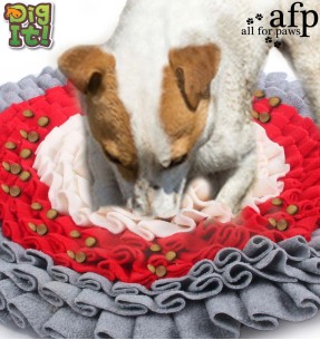 Kaks ühes - nuuskimismatt ja lakkumismatt koerale, puulehtedega Jungle Digmat (AFP - Dig It)–Nuuskimismatid–AFP - All For Paws–Valgekihv 2