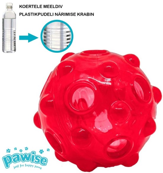Mänguasi koerale, krabisev pall Krack Ball (Pawise)