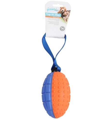 Игрушка для собак, пищащий овальный шарик из полимерной пены Squeaky Foam Football (Pawise)