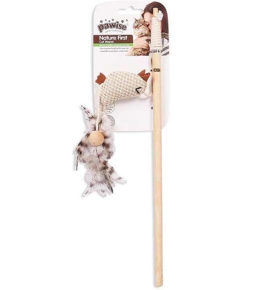 Mänguasi kassile ridvaga Nature First Cat Wand (Pawise)