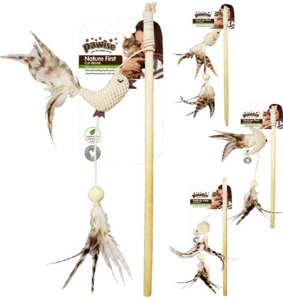 Mänguasi kassile ridvaga Nature First Cat Wand (Pawise)