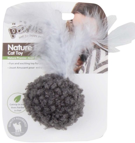 Mänguasi kassile, pehme pall Nature First - Simple Cat (Pawise)