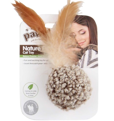 Mänguasi kassile, pehme pall Nature First - Simple Cat (Pawise)