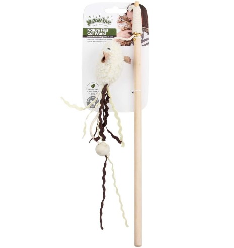 Mänguasi kassile ridvaga, hiir Nature First Cat Wand (Pawise)