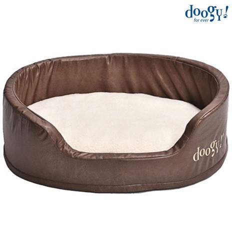 Лежанка для собаки овальная, из искусственной кожи, разные размеры (Doogy)