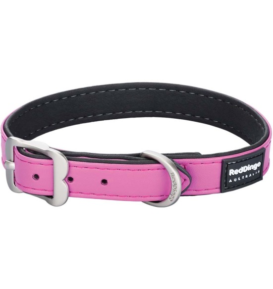 Ошейник для собак с мягкой кожаной подкладкой Elegant Hot Pink (Red Dingo)