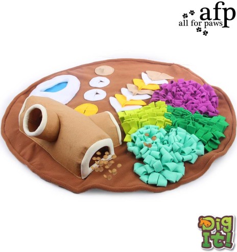 Nuuskimismatt koerale, ümmargune, mänguasjaga Fluffy Mat With Cute Toy (AFP - Dig It)