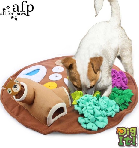 Нюхательный коврик для собак, круглый, с игрушкой Fluffy Mat With Cute Toy (AFP - Dig It)