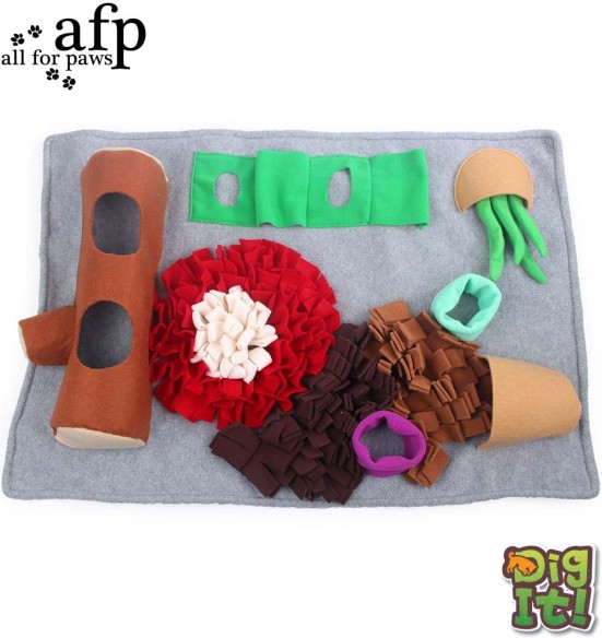 Нюхательный коврик для собак, прямоугольный, с игрушкой Fluffy Mat With Cute Toy (AFP - Dig It)