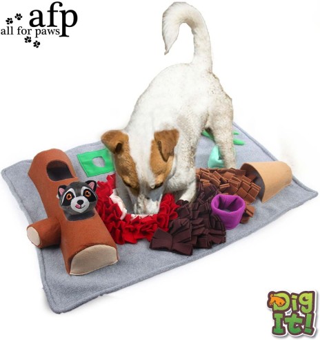 Нюхательный коврик для собак, прямоугольный, с игрушкой Fluffy Mat With Cute Toy (AFP - Dig It)