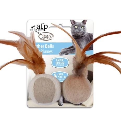 Игрушка для кошек, с кошачьей мятой Feather Balls (AFP - Classic Comfort Cat)