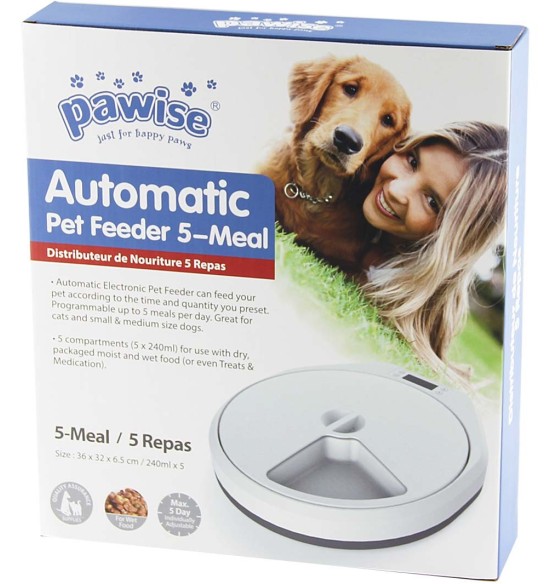 Automaatsöötja, 5 toidukorda (Pawise)