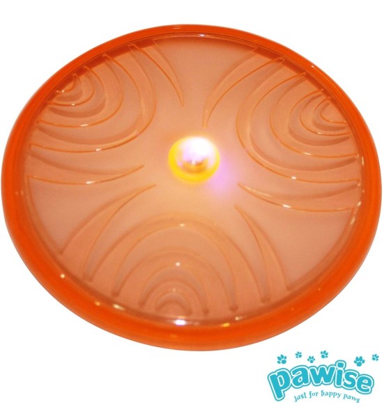 Mänguasi koerale, LED-valgusega lendav taldrik Flash Frisbee (Pawise)