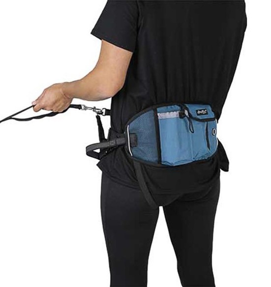 Пояс для бега с собакой и поводок Blue Jogging Belt and lead (Doogy)