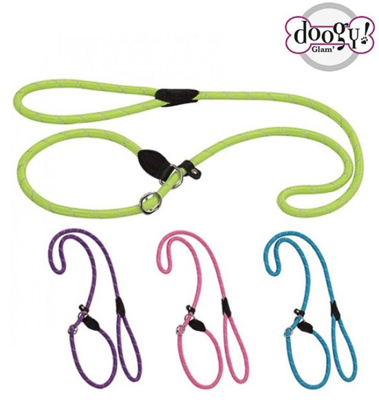 Поводок - лассо для собак, нейлоновый, со светоотражающими нитями, 1.5 m x 10/14 mm Reflective Run Around Lasso (Doogy) Поводок - лассо для собак, нейлоновый, со светоотражающими нитями, 1.5 m x 10/14 mm Reflective Run Around Lasso (Doogy)