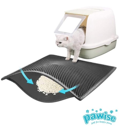 Двухслойный коврик для кошачьего туалета с ячеистой структурой поверхности Cat Litter Trapper Mat (Pawise)