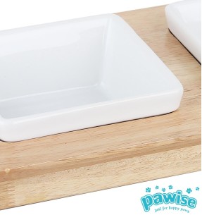 Kaheosaline kauss lemmikloomale Double Dinner (Pawise)–Paariskausid–Pawise–Valgekihv 2