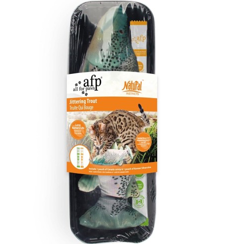 Mänguasi kassile, liikuv forell, Jittering Fish Trout (AFP - Natural Instincts)