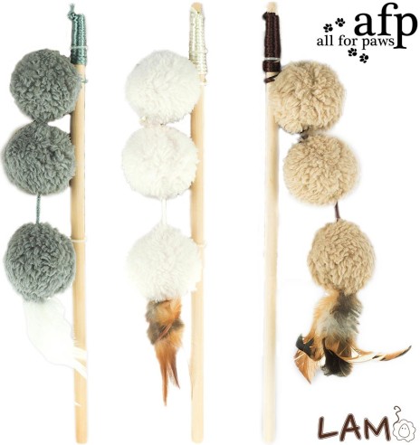 Игрушка для кошек удочка с мягкими мячиками Lamb Kebab (AFP - Lamb Cat)