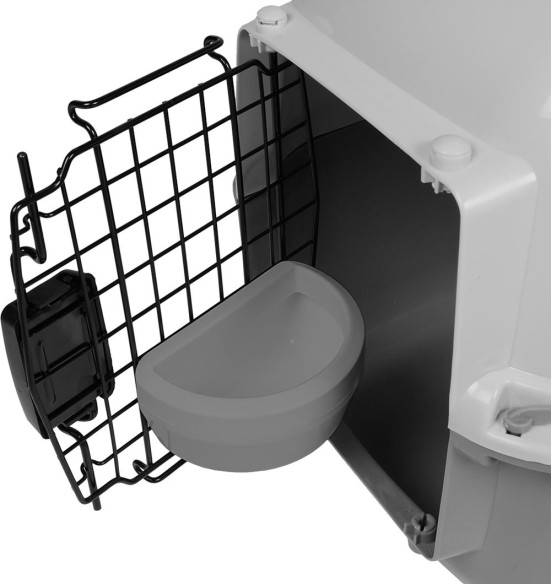 ADVENTURER transpordipuur koertele ja kassidele, metallvõrest ustega, hall (Europet Bernina)