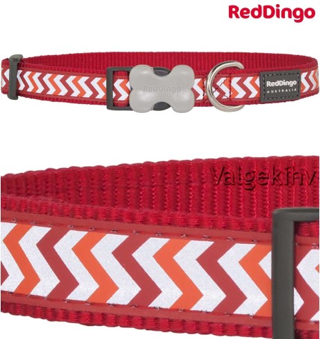 Ошейник для собак со светоотражающим рисунком Reflective Ziggy Red (Red Dingo)