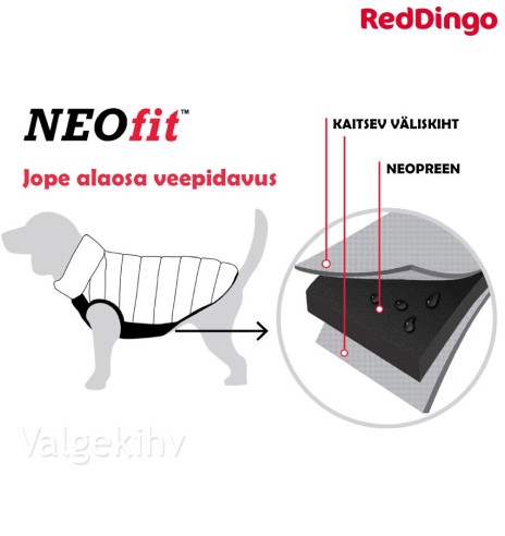 Теплая зимняя куртка для собак, двусторонняя, синяя Puffer Jacket (Red Dingo)