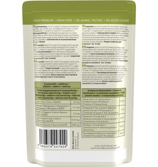 Classic N°5 LÕHE ja KODULINNULIHAGA (71%), teraviljavaba kassieine kotike (Catz Finefood)