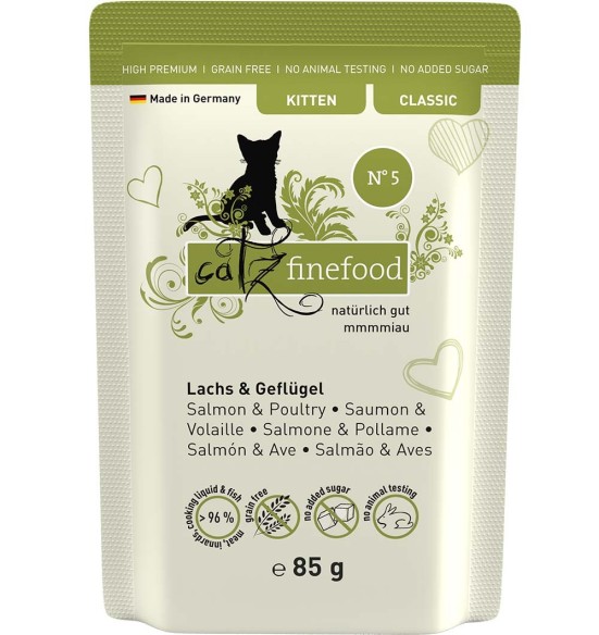 Classic N°5 LÕHE ja KODULINNULIHAGA (71%), teraviljavaba kassieine kotike (Catz Finefood)