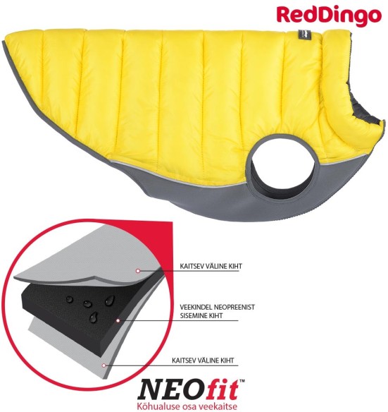 Теплая зимняя куртка для собак, двусторонняя, желтая Puffer Jacket (Red Dingo) Теплая зимняя куртка для собак, двусторонняя, желтая Puffer Jacket (Red Dingo)