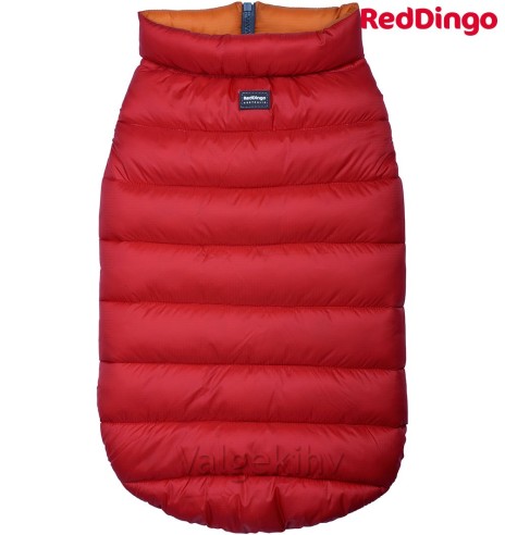 Теплая зимняя куртка для собак, двусторонняя, красная Puffer Jacket (Red Dingo)