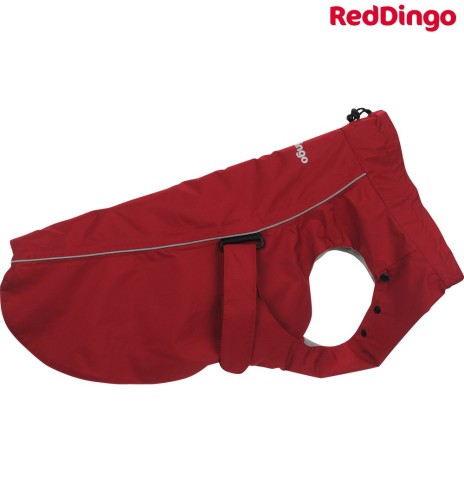 Дождевик для собак, водонепроницаемый и ветрозащитный, красного цвета Rain Coat Perfect Fit (Red Dingo)