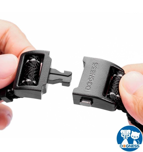 LED-valgusega tekstiilist kaelarihm koerale, punane, 8 valgusrežiimi (Dogness)