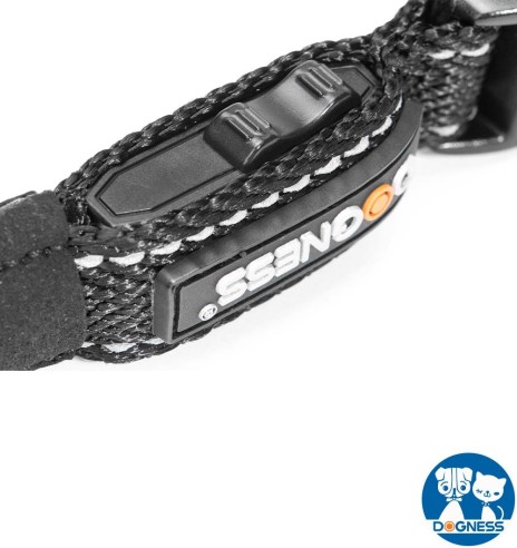 LED-valgusega tekstiilist kaelarihm koerale, punane, 8 valgusrežiimi (Dogness)