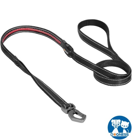 LED-valgusega tekstiilist jalutusrihm koerale, must, 8 valgusrežiimi (Dogness)