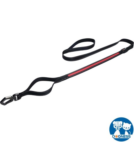 LED-valgusega tekstiilist jalutusrihm koerale, must, 8 valgusrežiimi (Dogness)