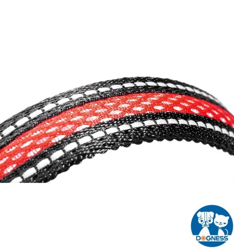 LED-valgusega tekstiilist jalutusrihm koerale, must, 8 valgusrežiimi (Dogness)