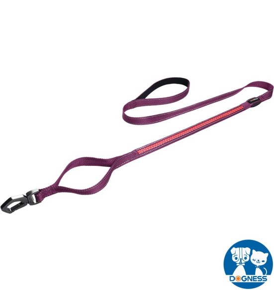 LED-valgusega tekstiilist jalutusrihm koerale, lilla, 8 valgusrežiimi (Dogness)