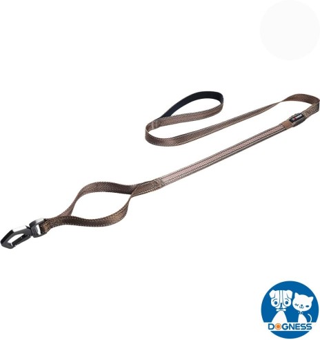 LED-valgusega tekstiilist jalutusrihm koerale, pruun, 8 valgusrežiimi (Dogness)