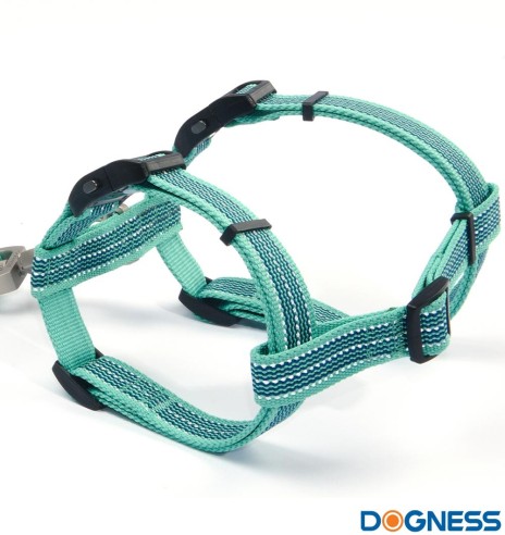 Шлейка для собак из водоотталкивающего материала, со светоотражающей нитью, серый (Dogness Water-Proof)