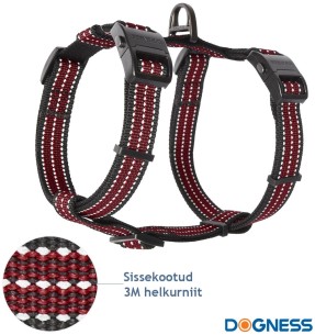 Helkuritega vetthülgavad kerged traksid koerale, hall (Dogness Water-Proof)–Tekstiilist–Dogness–Valgekihv 2