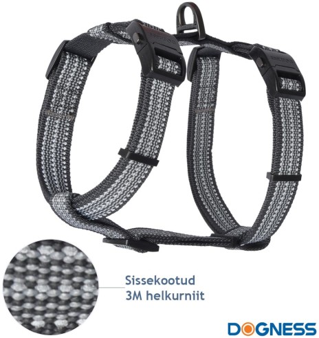 Muuda: Helkuritega vetthülgavad kerged traksid koerale, hall (Dogness Water-Proof)