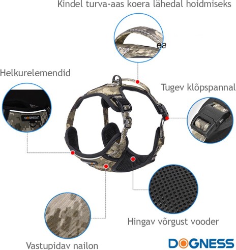 Traksid koerale roheline camo (Dogness Camo)