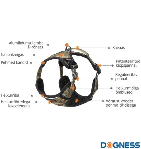 Traksid koerale roheline camo (Dogness Camo)