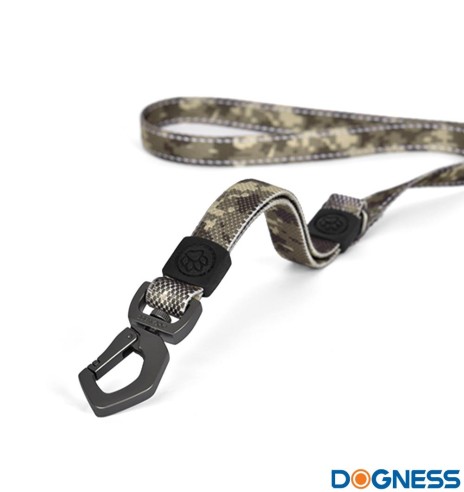 Поводок для собак амортизирующий, зелёный камуфляж (Dogness Camouflage)