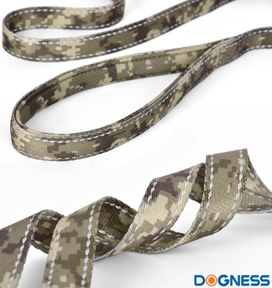 Поводок для собак амортизирующий, зелёный камуфляж (Dogness Camouflage) Поводок для собак амортизирующий, зелёный камуфляж (Dogness Camouflage)