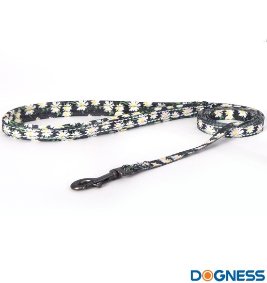 Traksid ja jalutusrihm väikesele koerale, kassile, kutsikale must karikakardega Black Daisy (Dogness Little Rascal)